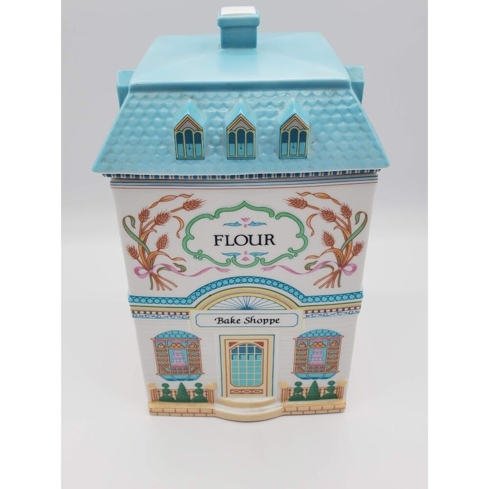 Vintage 1990 Lenox Spice Village Flour Bake Shoppe Canister Fine Porcelain